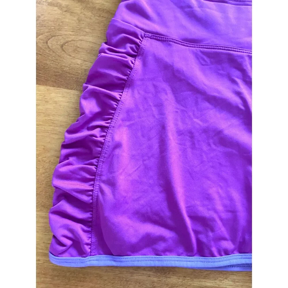 Lot 3 Workout Outfits 2 Tops 1 Nike Skort, Under Armour Purple & Gray Size M/L - Picture 11 of 13